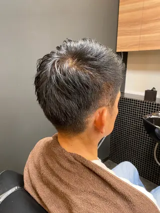 ショート メンズ メンズパーマモデル 大募集中のヘアスタイル