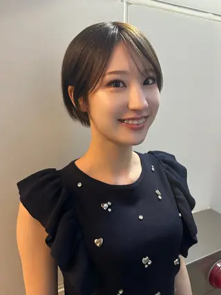 ショート カラー パーマ ヘアアレンジ 髪質改善/韓国風 レイヤー/田村祐樹のヘアスタイル