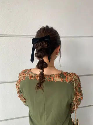 セミロング ヘアアレンジ 髪質改善特化🥣🫧 天神美容室のヘアスタイル