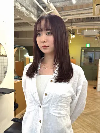 ミディアム ダブルカラーベージュ 新潟/万代/髙橋魁真のヘアスタイル