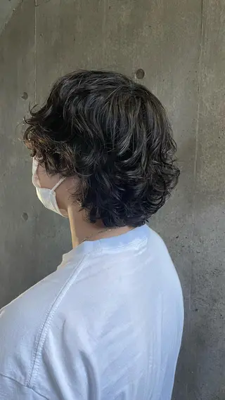 パーマ メンズ もりたみかこ 美容師お休み中のヘアスタイル