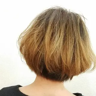 ショート カラー パーマ 大山 雅矢のヘアスタイル