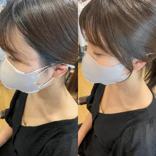 ミディアム カラー チヒョ🦋 韓国hair🇰🇷のヘアスタイル