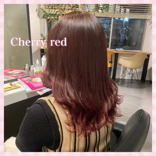 セミロング カラー 💗ガーリーヘア🎀 saki💗のヘアスタイル