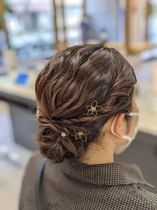 ミディアム ヘアアレンジ 育てる髪質改善🩵 naoko🩵南行徳のヘアスタイル