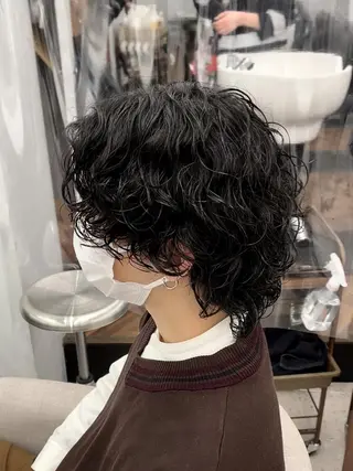 ショート 京都河原町 メンズパーマ助川龍哉のヘアスタイル