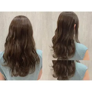 セミロング カラー 🫧透け感⋆艶髪💎 山口アヤカのヘアスタイル