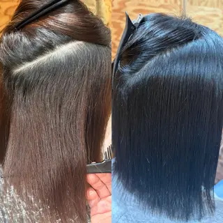 ミディアム カラー パーマ ♡オシャ髪♡AI ✂️newi町田のヘアスタイル