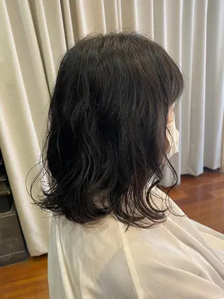 セミロング パーマ 韓国好き🇰🇷 美容師MIKUのヘアスタイル