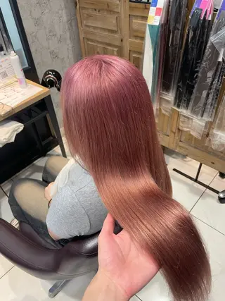 ロング カラー 🇰🇷ブリーチ縮毛 髪質改善七星🇰🇷のヘアスタイル