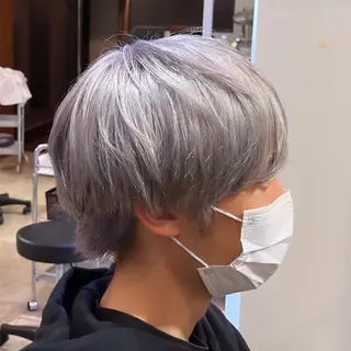 ショート カラー メンズ 髪質改善・縮毛矯正 特化・ユウシンのヘアスタイル
