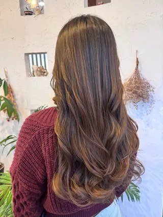 ロング カラー 🌸小掛🌸 豊橋外国人風カラーのヘアスタイル