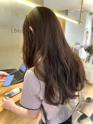 ロング 似合わせレイヤー ＆縮毛矯正のヘアスタイル