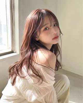 ロング カラー SHIKI押上 ハラサワアヤカのヘアスタイル