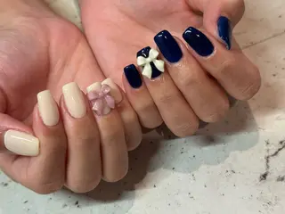 ネイル 韓国/ワンホン/長さ 出しつけ放題🎀のネイルデザイン