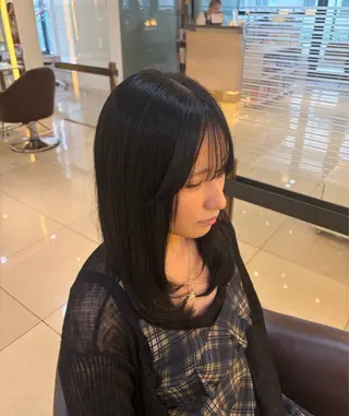 セミロング 🎀ноиокa🎀 レイヤー×暖色カラーのヘアスタイル