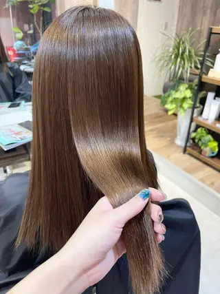 ロング カラー 髪質改善で 憧れの潤艶美髪にのヘアスタイル