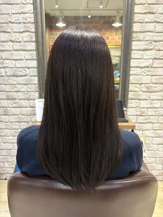 セミロング カラー 田中 元規のヘアスタイル