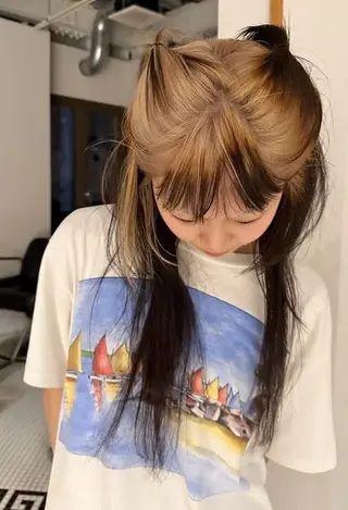 ロング カラー 石川珠唯 neroのヘアスタイル