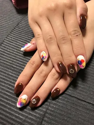 ネイル モチの良さ◉ フィルインネイル♡のネイルデザイン