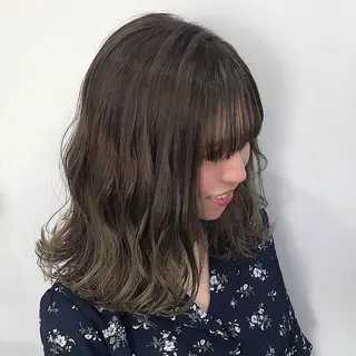 ミディアム カラー Glad 中嶋 政文のヘアスタイル