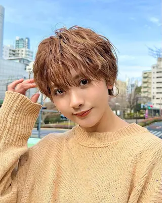 ショート カラー ⭐️銀座/ショート/ 艶カラー/りょうがのヘアスタイル