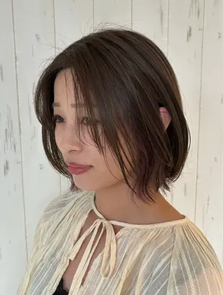 ミディアム レイヤー/艶カラー 奥野恭平のヘアスタイル