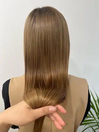 セミロング カラー ヘアアレンジ HIROKO / 透明感暖色カラー🎀のヘアスタイル