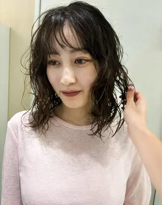 ミディアム パーマ ヘアアレンジ 💟Opus // Mizuki🐕のヘアスタイル