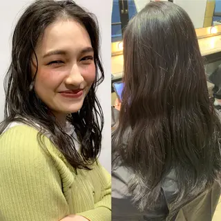 ミディアム カラー パーマ ヘアアレンジ メンズ キッズ ネイル マツエク・マツパ アイブロウ hiro【沿線で叶う 似合わせhair】のヘアスタイル