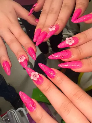 ネイル 33nail✴️栄 スミレ❇️Gel-xのネイルデザイン