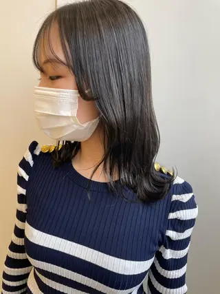 ミディアム カラー 韓国ハイレイヤー ハッシュカット特化のヘアスタイル