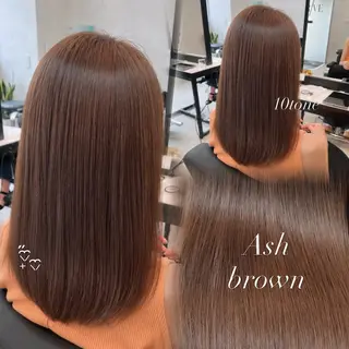 セミロング カラー SHUKA🎀カラ ー/錦糸町/韓国風のヘアスタイル