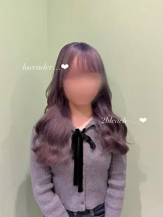 セミロング カラー エクステ🎀 暖色カラー🎀amiのヘアスタイル