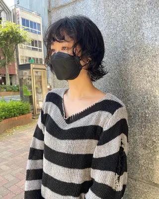 ミディアム パーマ ♡tomo♡ 岐阜レイヤーカットのヘアスタイル