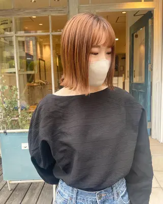 ミディアム 🙃 透明感カラー/ボブのヘアスタイル