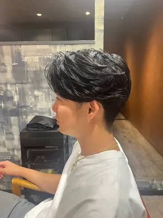 パーマ メンズ 柴田 翔太郎のヘアスタイル