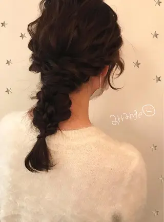セミロング ヘアアレンジ 市川 千夏のヘアスタイル