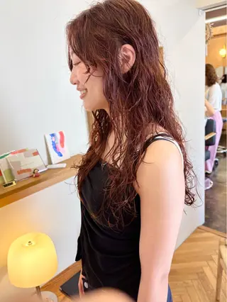 ロング カラー パーマ 美空🐇 レイヤー / 透明感カラー🩰のヘアスタイル