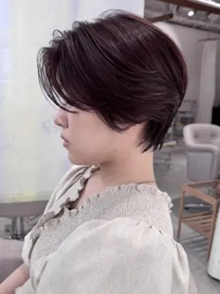ショート 白髪ぼかし×ショート 稲垣 圭祐のヘアスタイル