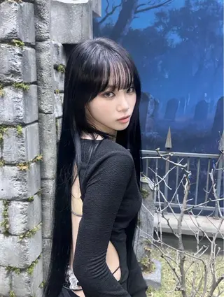 ロング カラー ラベンダー💜グレー 🩶ミント‪🩵のヘアスタイル
