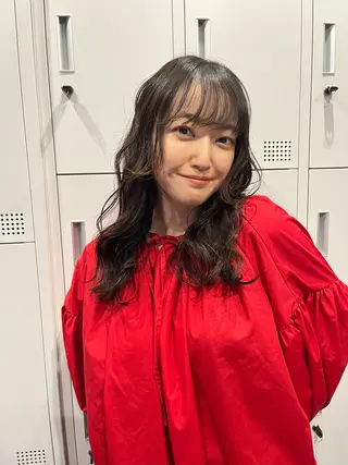 セミロング カラー 柔らかい艶暖色 レイヤー🫧姫汝のヘアスタイル