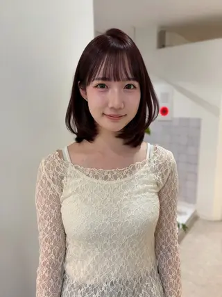 ミディアム カラー RISAKO レイヤーカット🎀のヘアスタイル