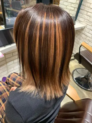 ミディアム カラー 江畑 匠 新宿三丁目 徒歩30秒⭐️のヘアスタイル