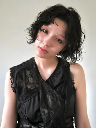 ミディアム パーマ tuco 森田浩平のヘアスタイル