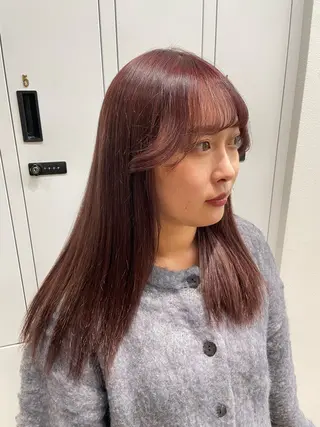 セミロング カラー たなか こころ🎀のヘアスタイル