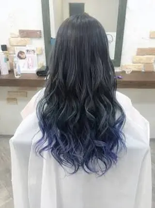 ロング カラー シマオカイッセイ 個室サロンaceのヘアスタイル