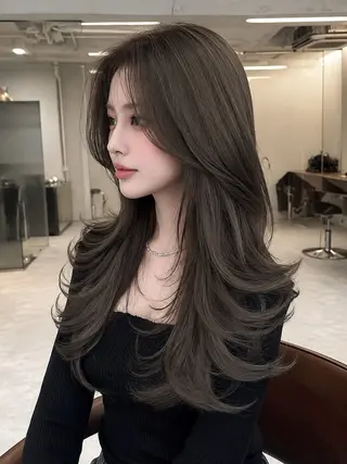 ロング 韓国風・透明感・艶髪 🩵Hanaka◝✩のヘアスタイル