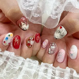 ミディアム ネイル 池袋痛ネイル Nok. 渡辺のネイルデザイン