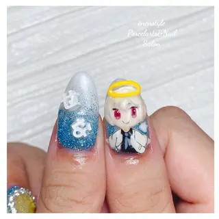 ミディアム ネイル 🐾enen style 🐾のネイルデザイン